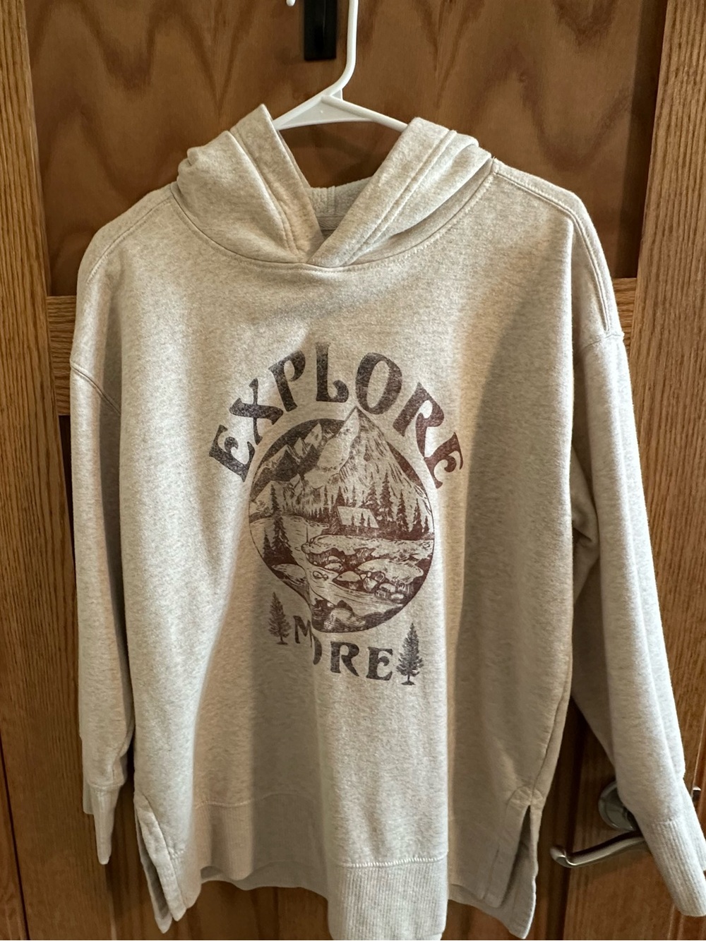 Maurices  Hooded Sweatshirt - Light Beige